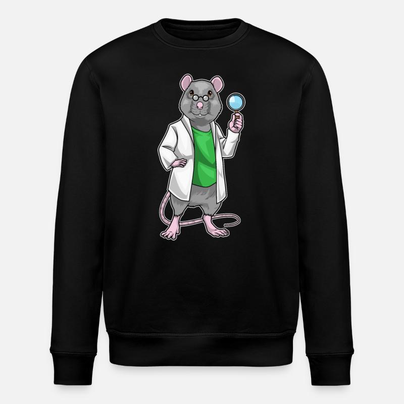 Rat Science Teacher - Stanley/Stella ROLLER Unisex Organic Sweatshirt - black