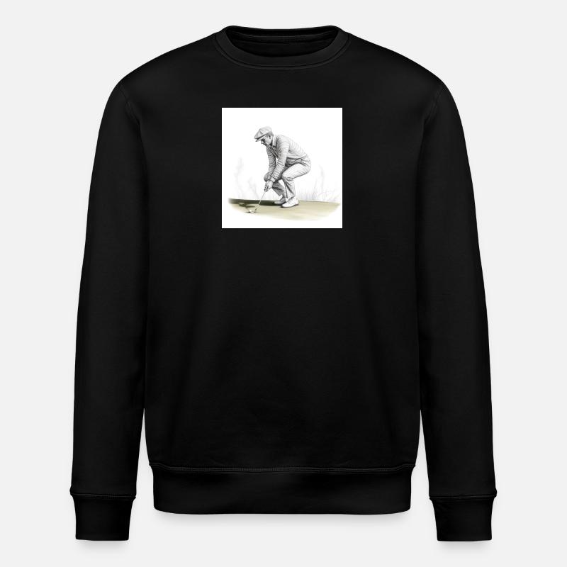 Golfspieler mit Minischläger - Stanley/Stella Unisex Bio-Sweatshirt ROLLER - Schwarz