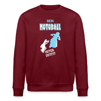 Motoball Oster Outfit Ostergeschenk Motoballer - Stanley/Stella Unisex Bio-Sweatshirt ROLLER - Burgunderrot - Vorne - Nik (191cm)