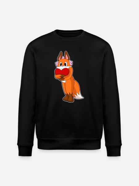 Fox Bride Heart Wedding - Stanley/Stella ROLLER Unisex Organic Sweatshirt - black