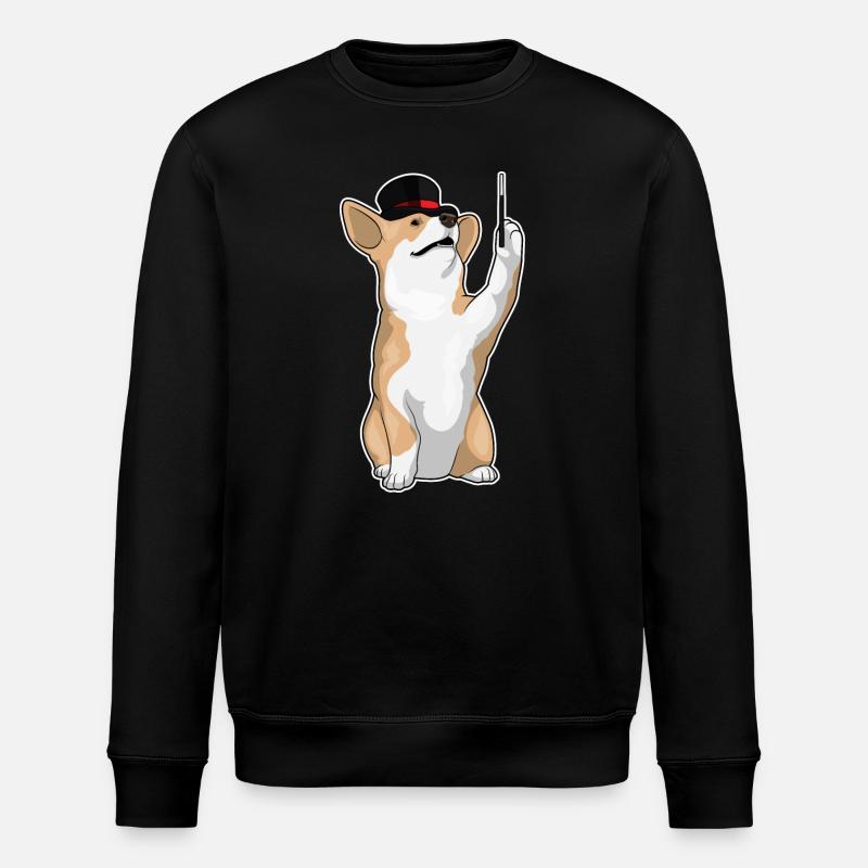 Baguette magique Corgi - Sweat bio ROLLER Stanley/Stella Unisexe - noir