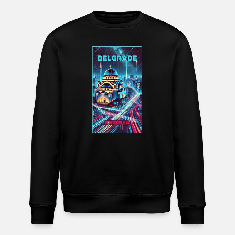 Belgrade Serbie Skyline Design - Sweat bio ROLLER Stanley/Stella Unisexe - noir