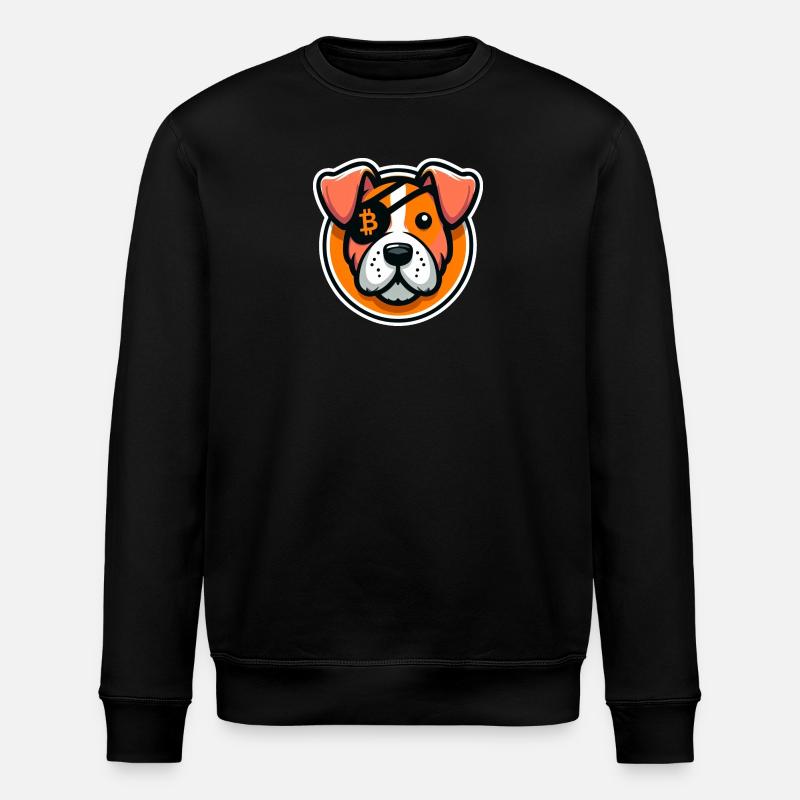 Chien avec cache-œil Bitcoin - Sweat bio ROLLER Stanley/Stella Unisexe - noir