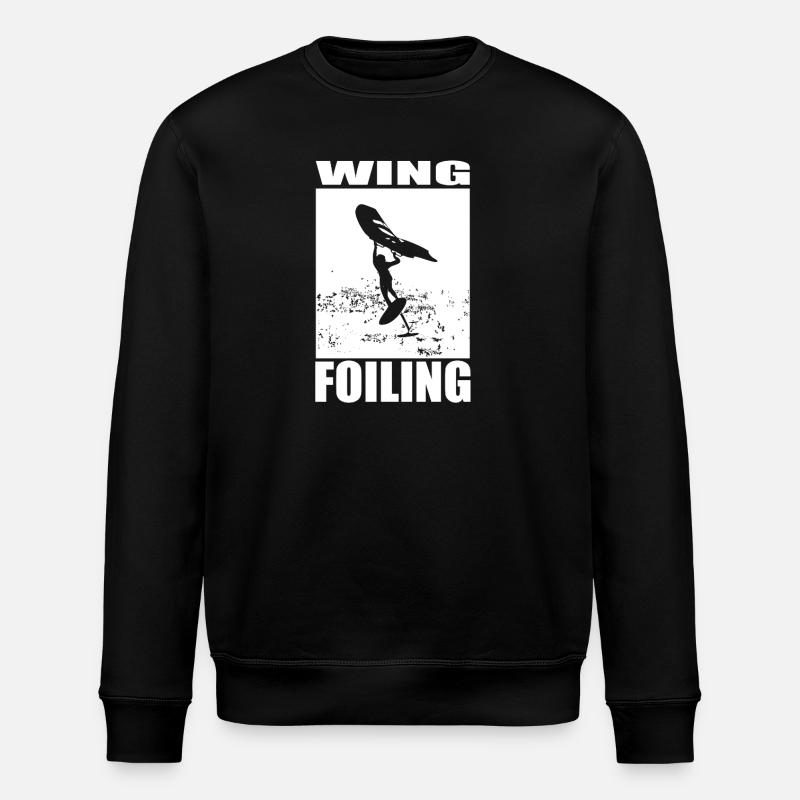 Wing Foiling Motiv - Stanley/Stella Unisex Bio-Sweatshirt ROLLER - Schwarz