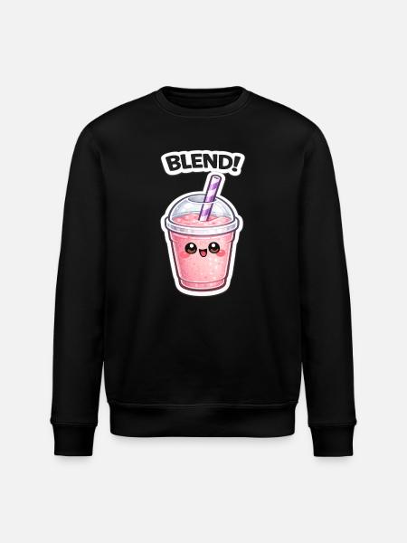 Kawaii Smoothie Mug BLEND - Stanley/Stella ROLLER Unisex Organic Sweatshirt - black