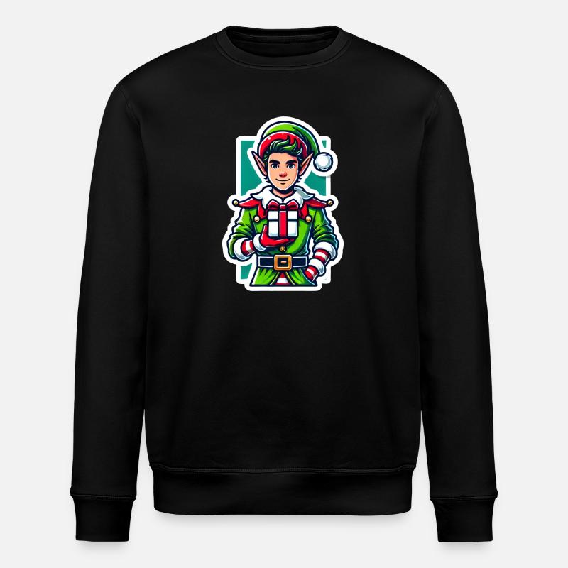 Weihnachtself - Stanley/Stella Unisex Bio-Sweatshirt ROLLER - Schwarz