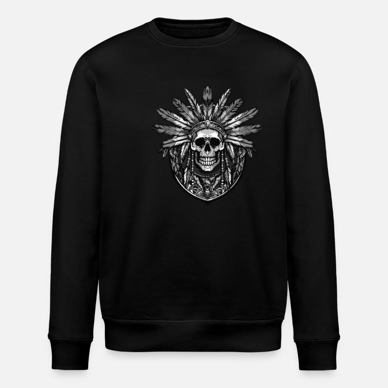 Écusson du chef Skull - Sweat bio ROLLER Stanley/Stella Unisexe - noir