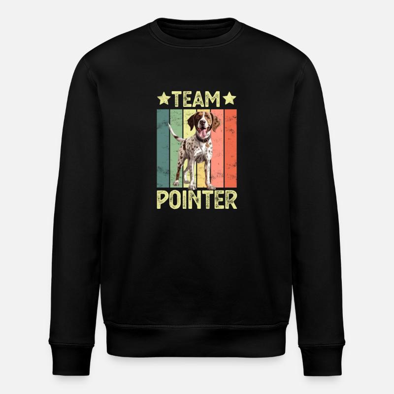Dog Pointer - Stanley/Stella ROLLER Unisex Organic Sweatshirt - black