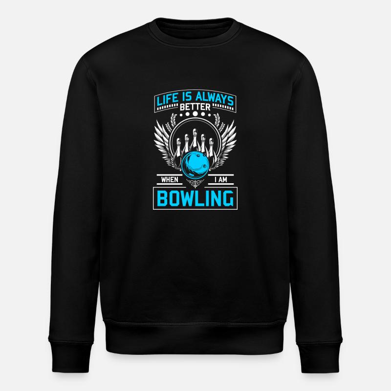 Bowling Ball Bowling Team - Stanley/Stella ROLLER Unisex Organic Sweatshirt - black