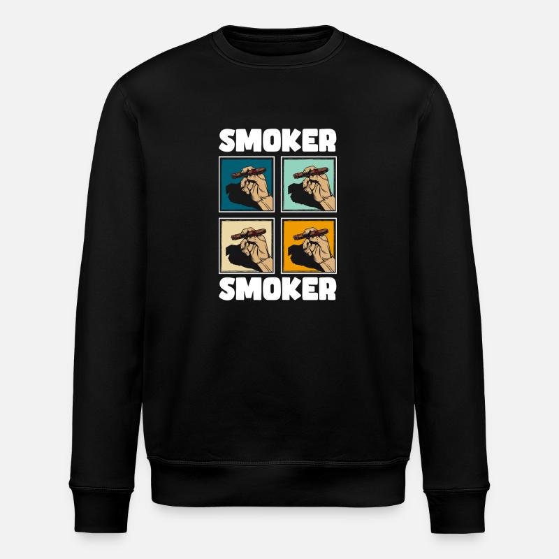 Tobacco Cant Vaping - Stanley/Stella ROLLER Unisex Organic Sweatshirt - black