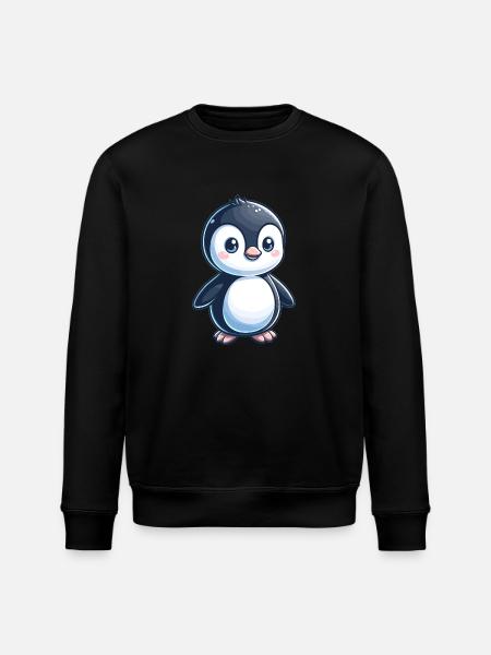 childlike penguin - Stanley/Stella ROLLER Unisex Organic Sweatshirt - black
