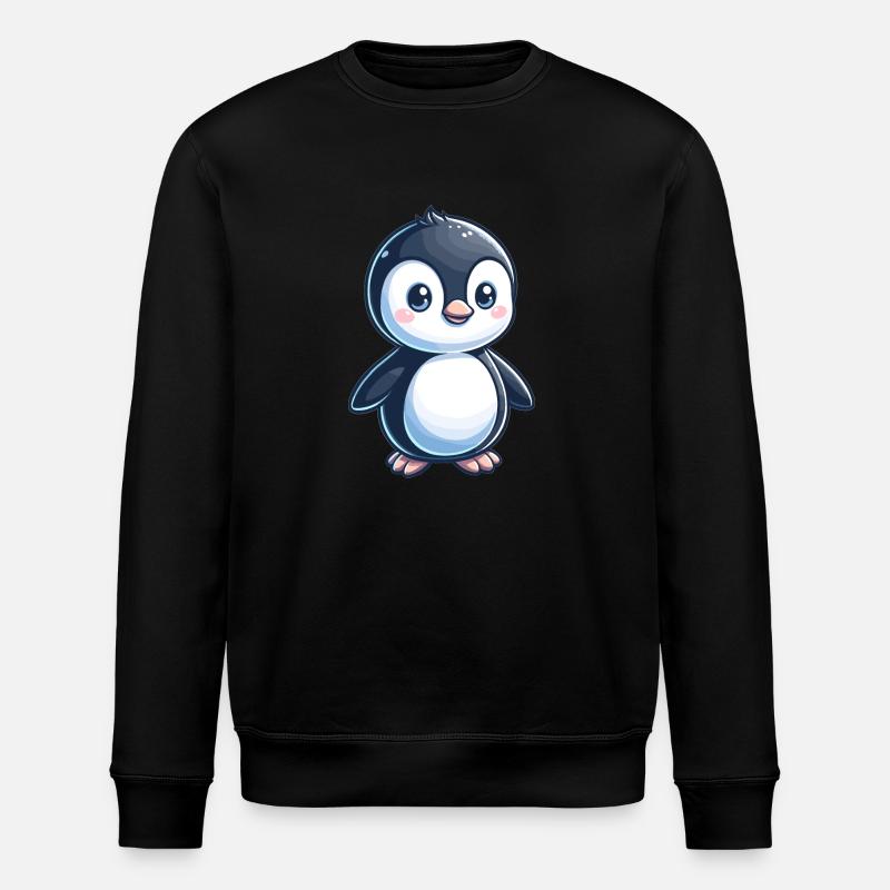 childlike penguin - Stanley/Stella ROLLER Unisex Organic Sweatshirt - black