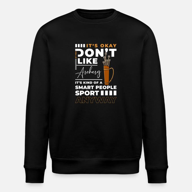 Bogenschießen Bogen Treffer - Stanley/Stella Unisex Bio-Sweatshirt ROLLER - Schwarz