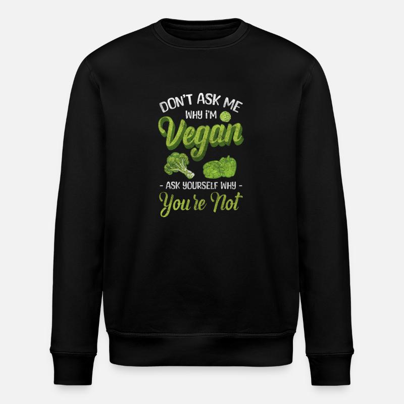 Nutrition Végétarien sain Éthique - Sweat bio ROLLER Stanley/Stella Unisexe - noir