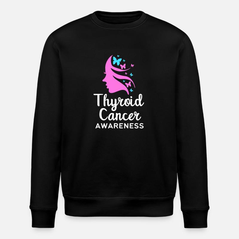 Thyroid cancer Thyroid cancer - Stanley/Stella ROLLER Unisex Organic Sweatshirt - black