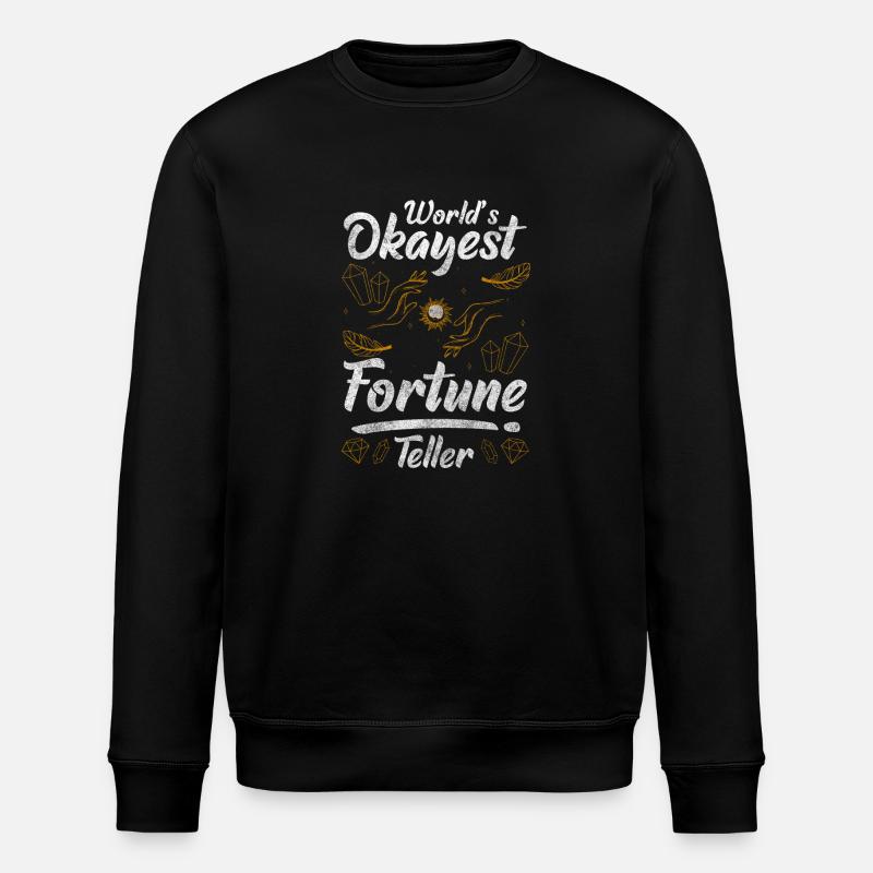 Wahrsager Zukunft Tarotkarten Erzähler - Stanley/Stella Unisex Bio-Sweatshirt ROLLER - Schwarz