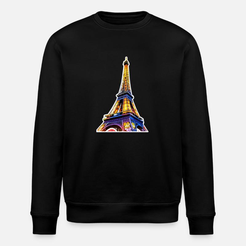 Eiffel tower #16 - Stanley/Stella ROLLER Unisex Organic Sweatshirt - black