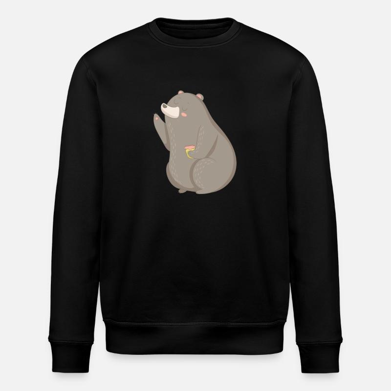 Bär Teddybär - Stanley/Stella Unisex Bio-Sweatshirt ROLLER - Schwarz
