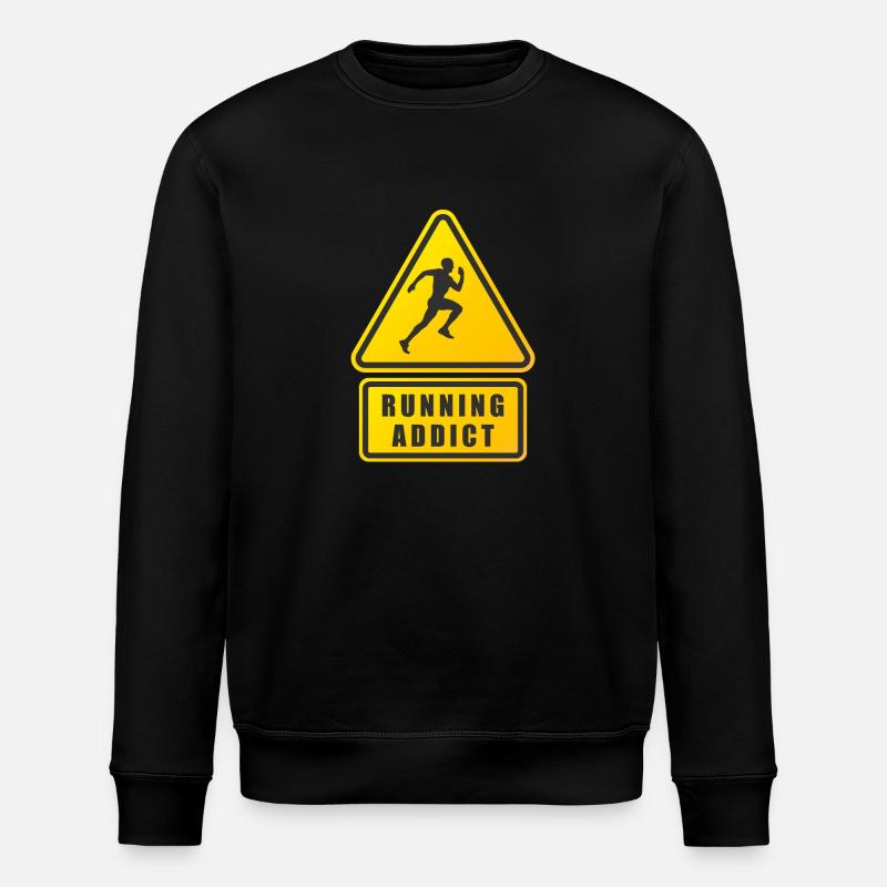 Running Addict - Stanley/Stella ROLLER Unisex Organic Sweatshirt - black