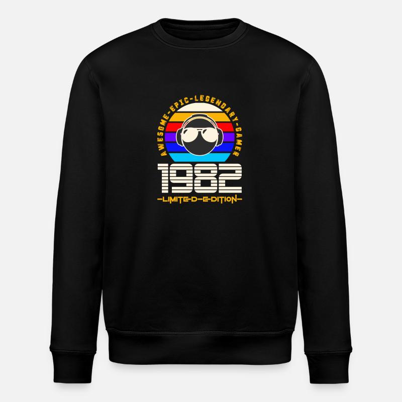 1982 - Stanley/Stella ROLLER Unisex Organic Sweatshirt - black