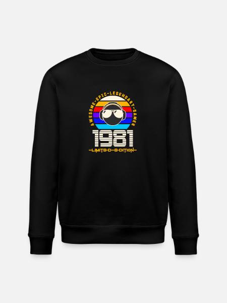 1981 - Stanley/Stella ROLLER Unisex Organic Sweatshirt - black