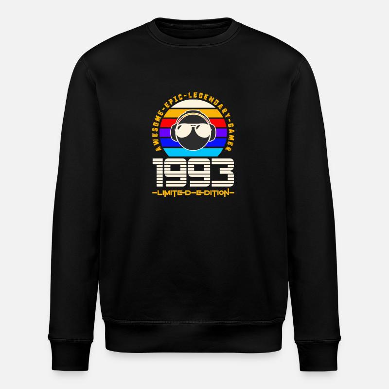 1993 - Stanley/Stella Unisex Bio-Sweatshirt ROLLER - Schwarz