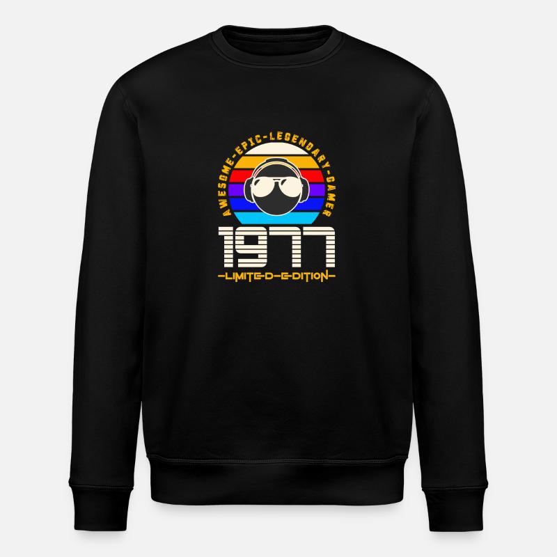 1977 - Stanley/Stella Unisex Bio-Sweatshirt ROLLER - Schwarz