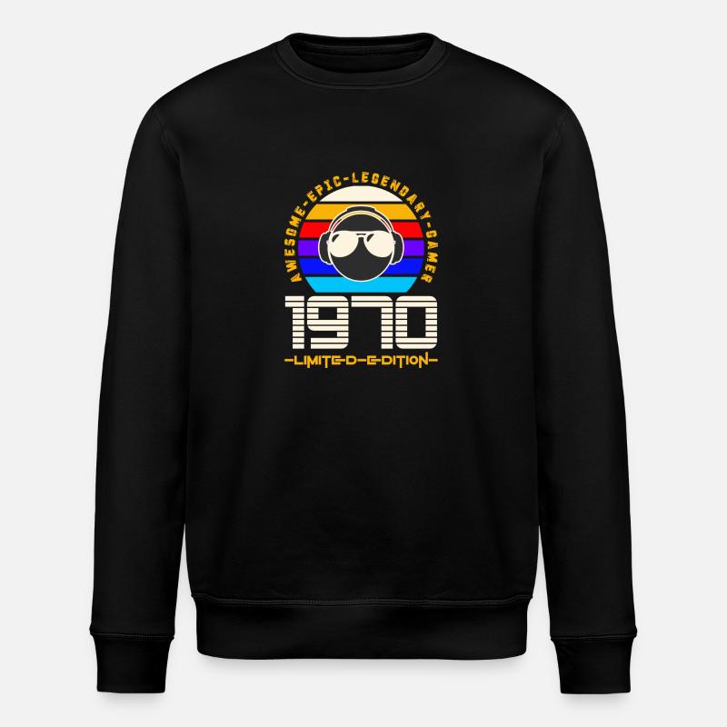 1970 - Stanley/Stella ROLLER Unisex Organic Sweatshirt - black