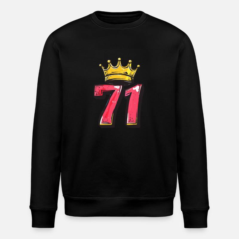 71 Number Krone - Stanley/Stella ROLLER Unisex Organic Sweatshirt - black