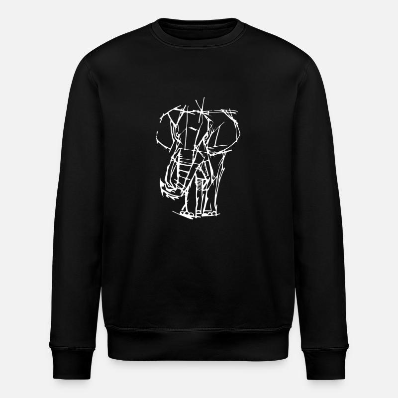 Elefant - Stanley/Stella Unisex Bio-Sweatshirt ROLLER - Schwarz