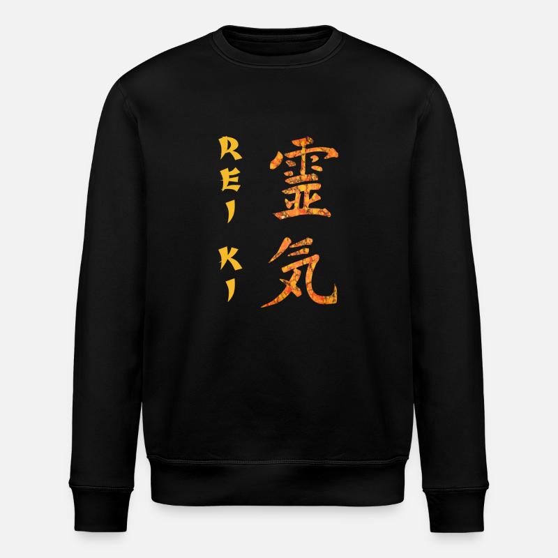 reiki japanisch e 212 - Stanley/Stella Unisex Bio-Sweatshirt ROLLER - Schwarz