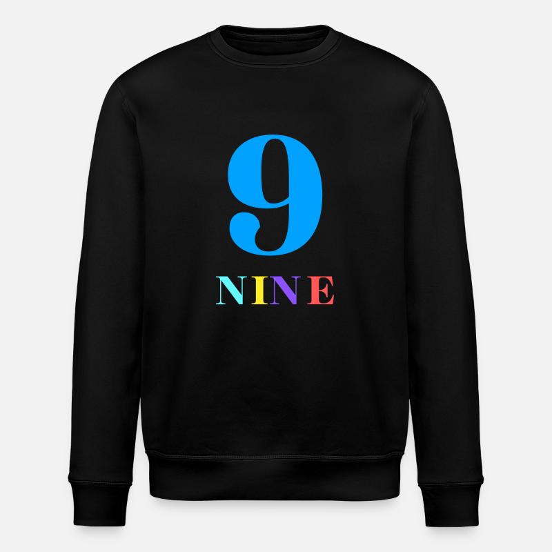Nine-9th Anniversary - Stanley/Stella ROLLER Unisex Organic Sweatshirt - black