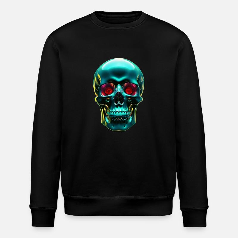 Green Skull - Stanley/Stella Unisex Bio-Sweatshirt ROLLER - Schwarz