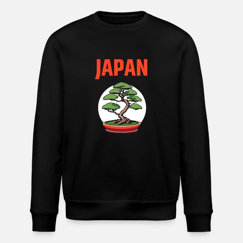 Bonsai Japan Baum - Stanley/Stella Unisex Bio-Sweatshirt ROLLER - Schwarz