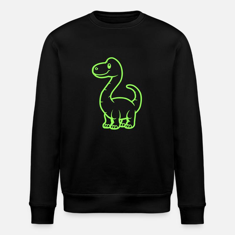 dinosaurier brontosaurus - Stanley/Stella Unisex Bio-Sweatshirt ROLLER - Schwarz