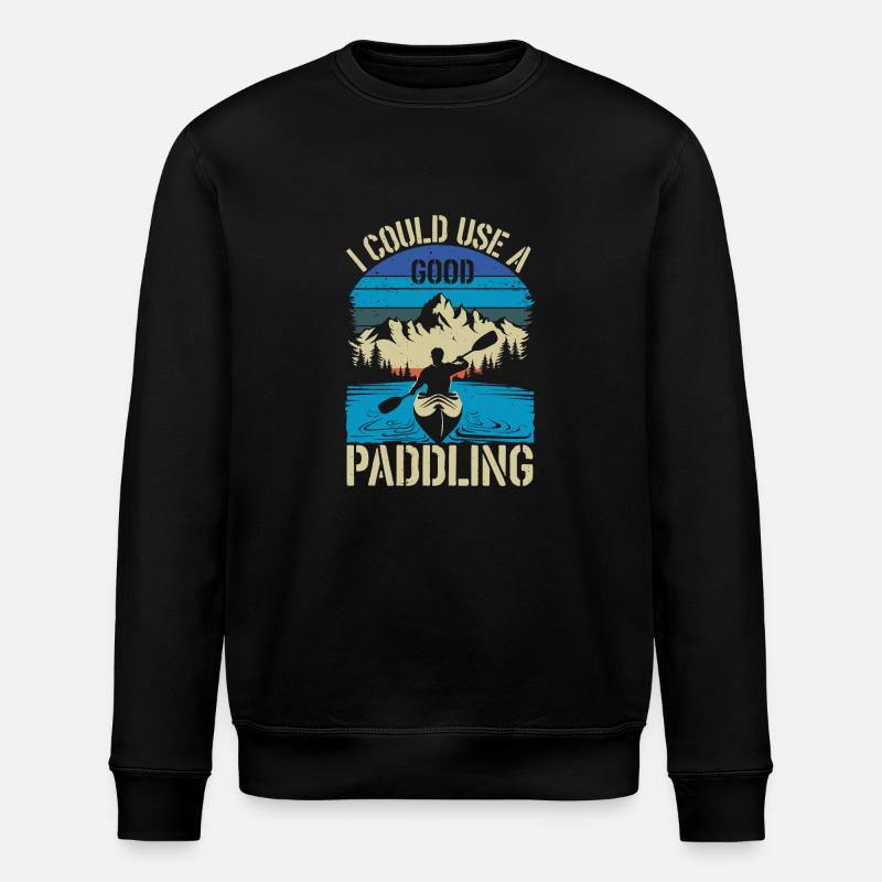Abenteuer auf dem Wasser - Stanley/Stella Unisex Bio-Sweatshirt ROLLER - Schwarz