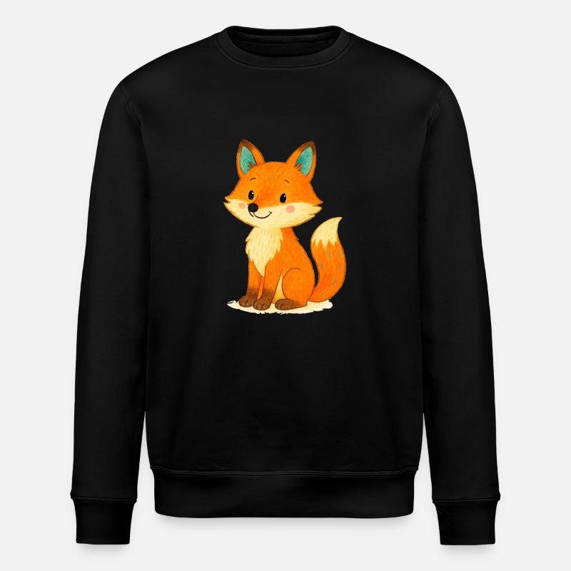 Fox Comic - Stanley/Stella ROLLER Unisex Organic Sweatshirt - black