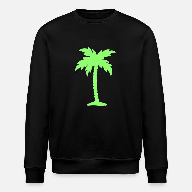 palm tree - Stanley/Stella ROLLER Unisex Organic Sweatshirt - black