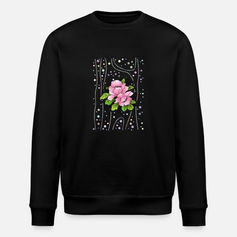 Blumen - Stanley/Stella Unisex Bio-Sweatshirt ROLLER - Schwarz