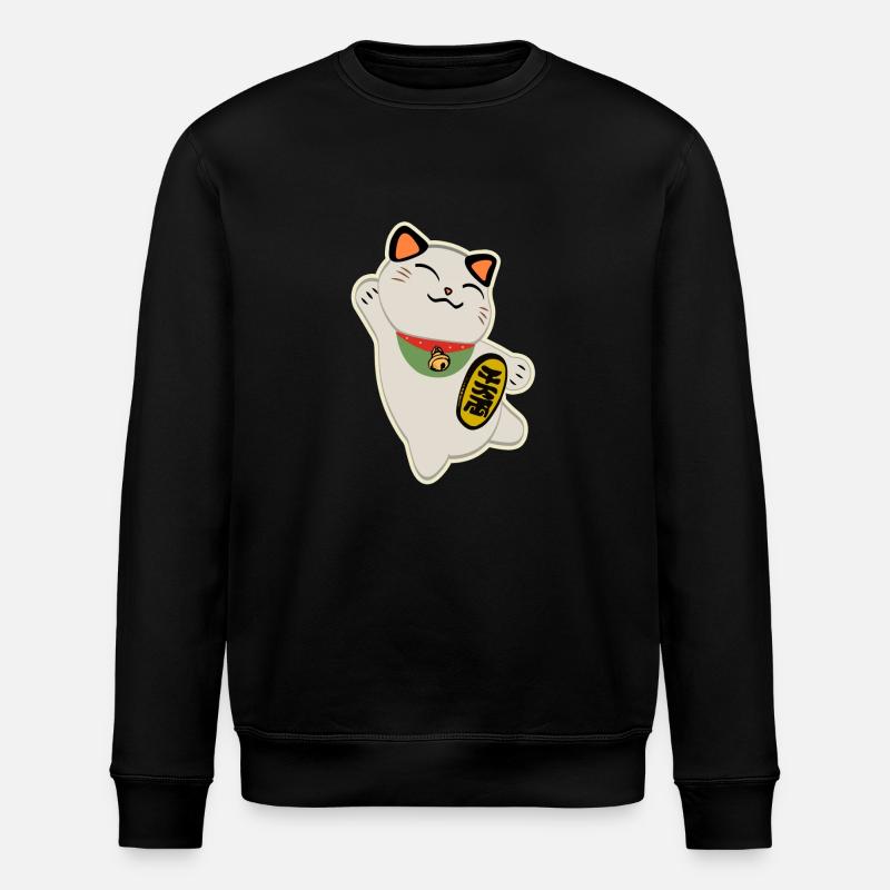 Maneki Neko (chat chanceux) - Sweat bio ROLLER Stanley/Stella Unisexe - noir