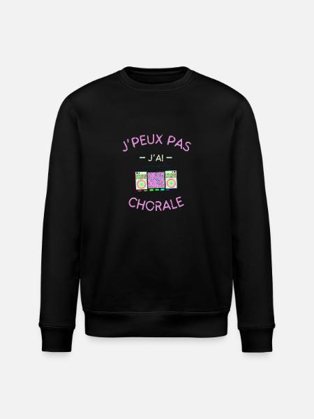 I can't I have Choir - Stanley/Stella ROLLER Unisex Organic Sweatshirt - black