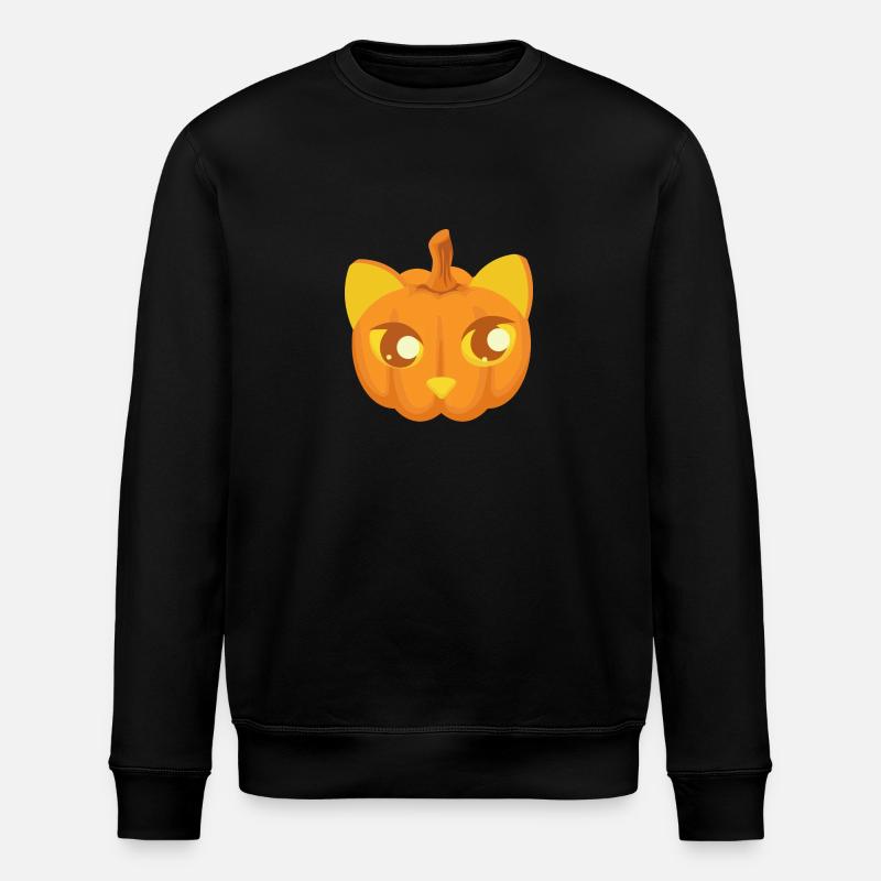 Pumpkimkitty - Stanley/Stella Unisex Bio-Sweatshirt ROLLER - Schwarz
