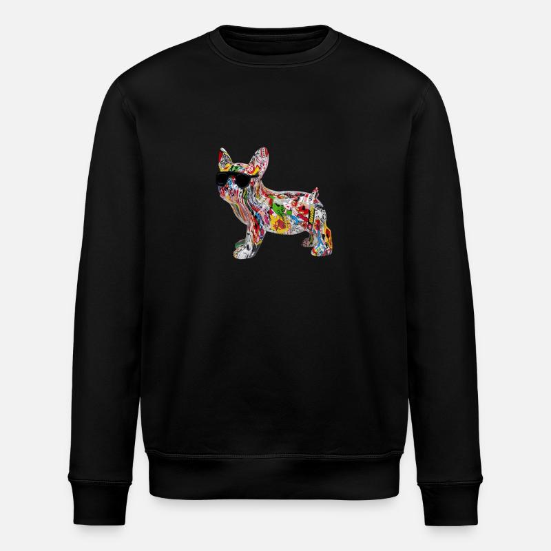 Hund Graffiti - Stanley/Stella Unisex Bio-Sweatshirt ROLLER - Schwarz