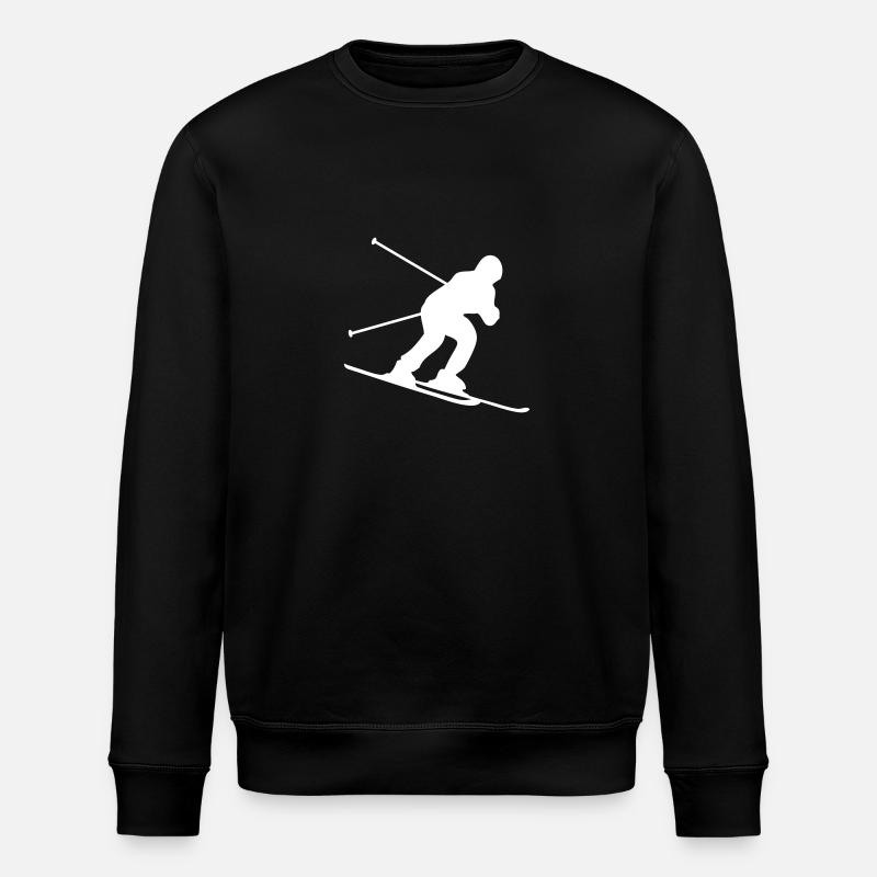 skiing downhill - Stanley/Stella Unisex Bio-Sweatshirt ROLLER - Schwarz