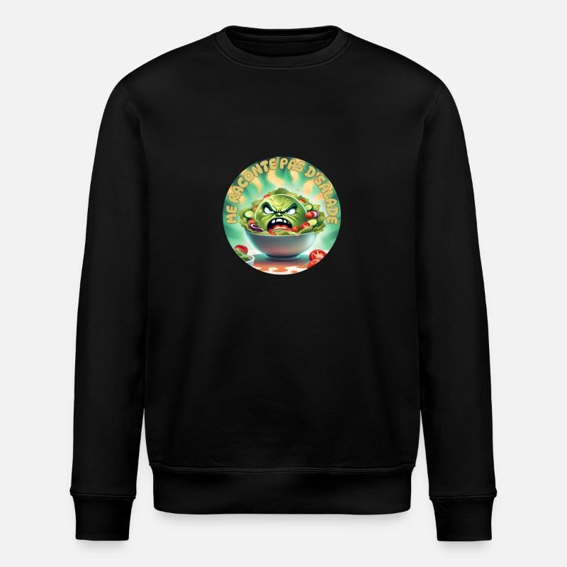 Sag mir, kein Salat - Stanley/Stella Unisex Bio-Sweatshirt ROLLER - Schwarz