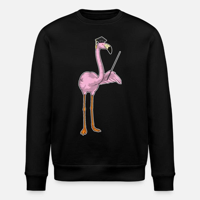 Flamingo Student Diploma - Stanley/Stella ROLLER Unisex Organic Sweatshirt - black