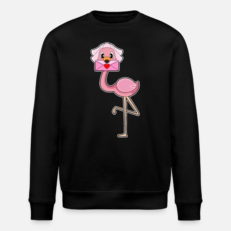 Flamingo Bridal Letter Wedding - Stanley/Stella ROLLER Unisex Organic Sweatshirt - black