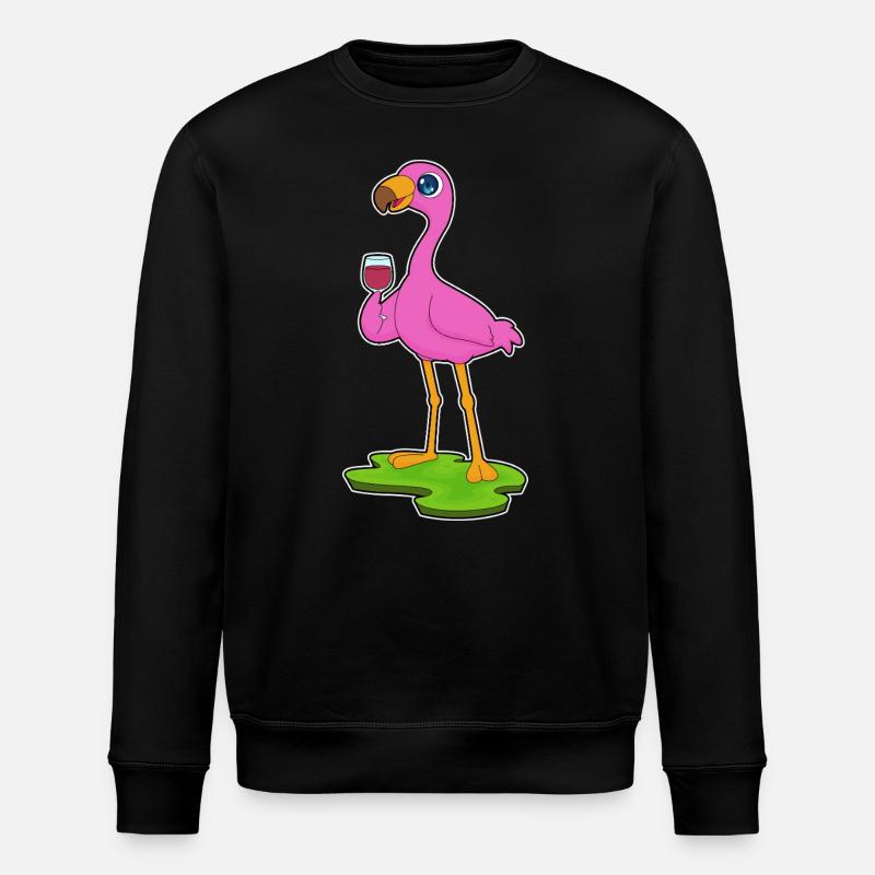 Flamingo Rotwein - Stanley/Stella Unisex Bio-Sweatshirt ROLLER - Schwarz
