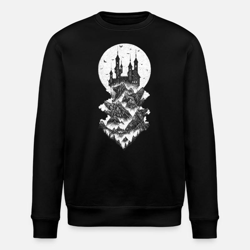 Castle Dracula - white - Stanley/Stella ROLLER Unisex Organic Sweatshirt - black