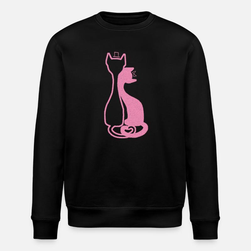 Couple de chats élégants – Pink - Sweat bio ROLLER Stanley/Stella Unisexe - noir
